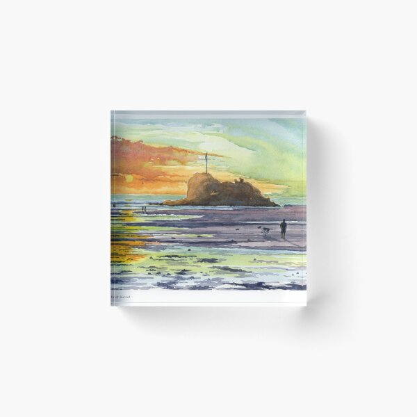 Item preview, Sunset at chapel rock Perranporth  designed and sold by GooseQuill.