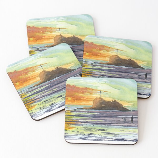 Item preview, Sunset at chapel rock Perranporth  designed and sold by GooseQuill.