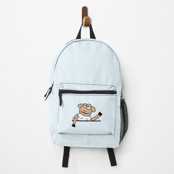 Item preview, Sheep Waving Behind Wall Fence Sign Cool Smile Fun designed and sold by shirt-o-mat.