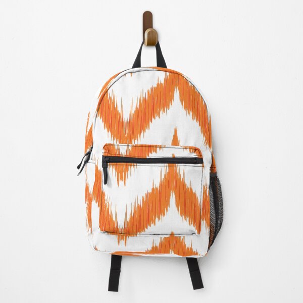 Item preview, Modern abstract ikat chevron in vibrant orange. Add a stylish, textured touch to your creative projects. designed and sold by Theerapol Buphasiri.