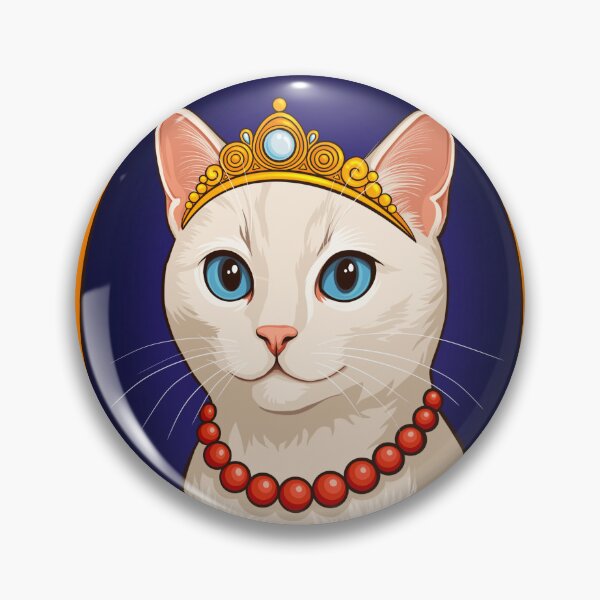 Item preview, Elegant White Cat – Queen Cat designed and sold by PolinaMirralisa.