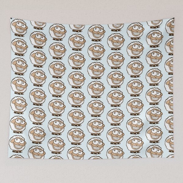 Item preview, Sheep Grin Looks Stupid Cheeky Smile Happy Funny designed and sold by shirt-o-mat.