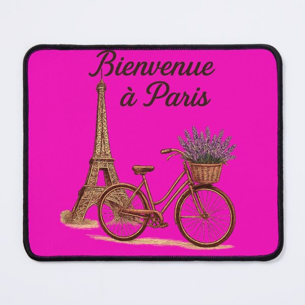 Item preview, Vintage Paris Charm – Eiffel Tower & Lavender Bicycle Art designed and sold by branaghbel.