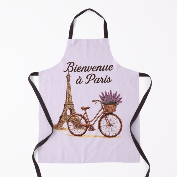 Item preview, Vintage Paris Charm – Eiffel Tower & Lavender Bicycle Art designed and sold by branaghbel.