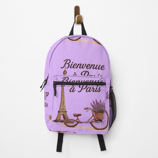 Item preview, Vintage Paris Charm – Eiffel Tower & Lavender Bicycle Art designed and sold by branaghbel.
