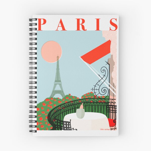 Artikelvorschau, Paris-Weinlese-Reise-Plakat entworfen und verkauft von Staci Wolfson Art & Design.
