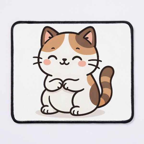 Item preview, Adorable Kawaii Calico Cat Cartoon Character Clipart designed and sold by Amr Siam.