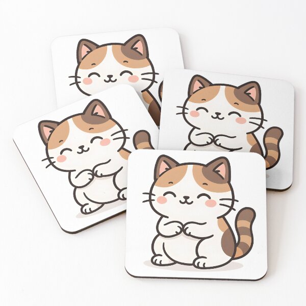 Item preview, Adorable Kawaii Calico Cat Cartoon Character Clipart designed and sold by Amr Siam.