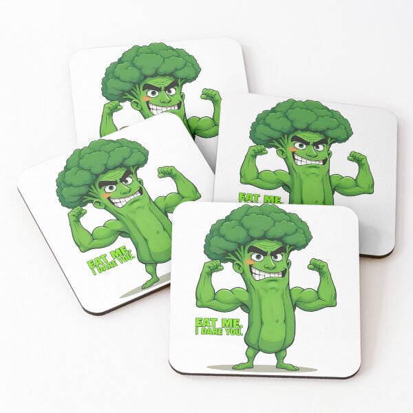 Item preview, Strong Veggies Club - Flexing Broccoli Funny Cartoon Food Art designed and sold by LumiAnCreations.