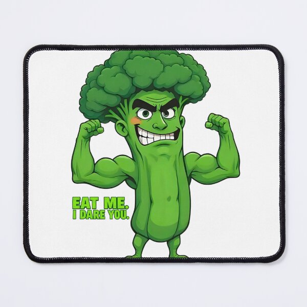 Item preview, Strong Veggies Club - Flexing Broccoli Funny Cartoon Food Art designed and sold by LumiAnCreations.