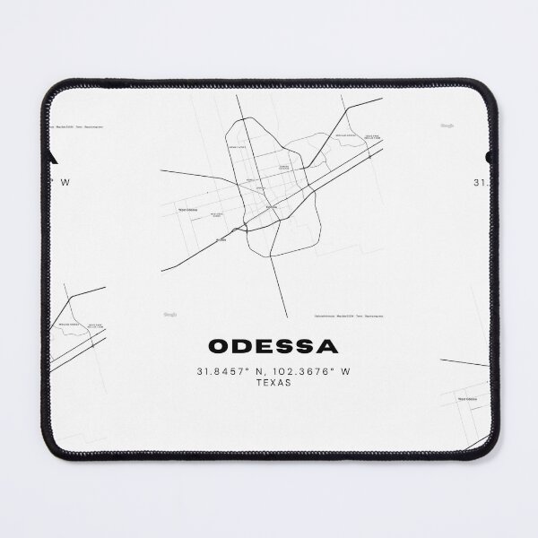 Item preview, Odessa City Map – Minimalist West Texas Poster in Black & White designed and sold by RM-Journey.