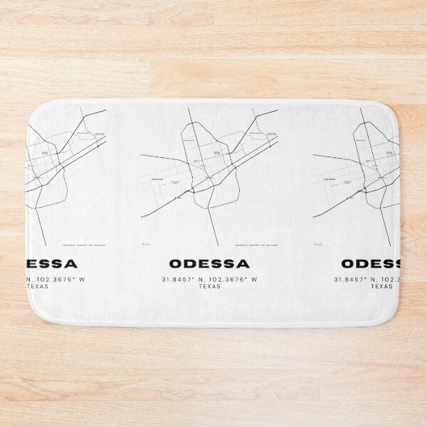 Item preview, Odessa City Map – Minimalist West Texas Poster in Black & White designed and sold by RM-Journey.