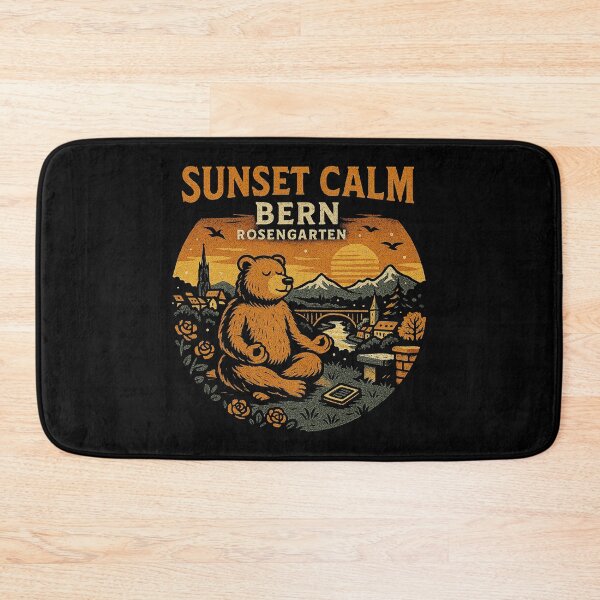 Item preview, Bern Switzerland Rosengarten Sunset Calm Bear designed and sold by zzz888.
