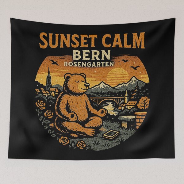 Item preview, Bern Switzerland Rosengarten Sunset Calm Bear designed and sold by zzz888.