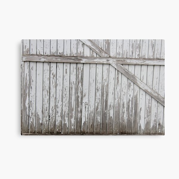 Weathered Wood Barn Door Metal Print