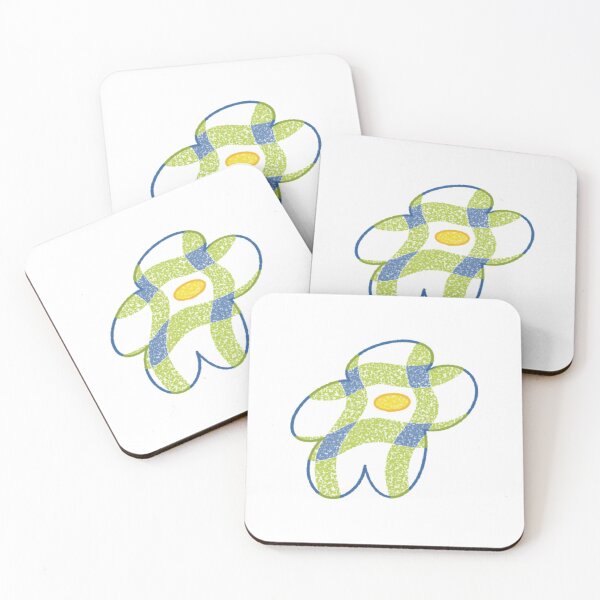 Item preview, Green and blue checkered flower designed and sold by 老川.