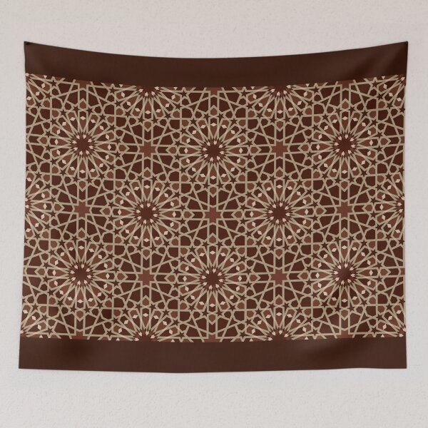 Item preview,  Dark Brown Islamic Mosaic – Elegant Geometric Pattern Design designed and sold by Tarjiart.