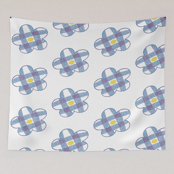 Item preview, Blue and purple checkered flower designed and sold by 老川.