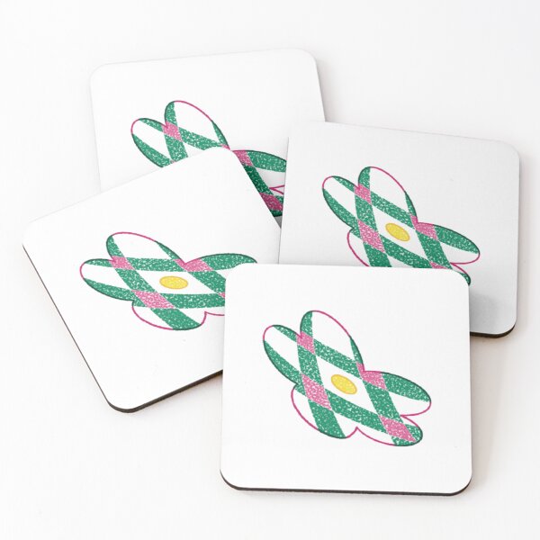 Item preview, Green and pink checkered flower designed and sold by 老川.