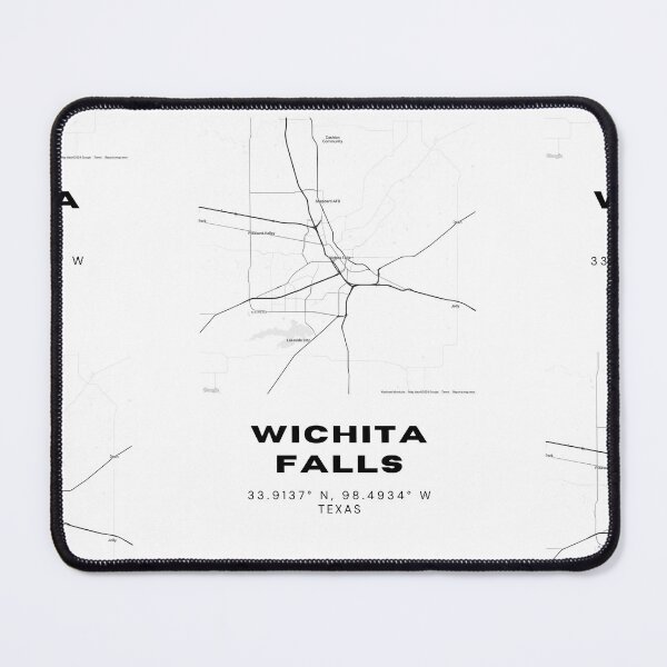 Item preview, Wichita Falls Map – Clean Minimalist North Texas Print designed and sold by RM-Journey.