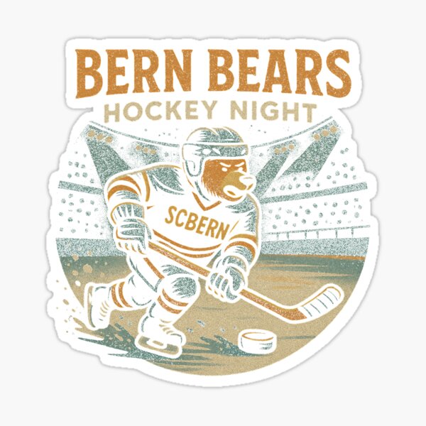 Item preview, Bern Bears Ice Hockey Night Action designed and sold by zzz888.