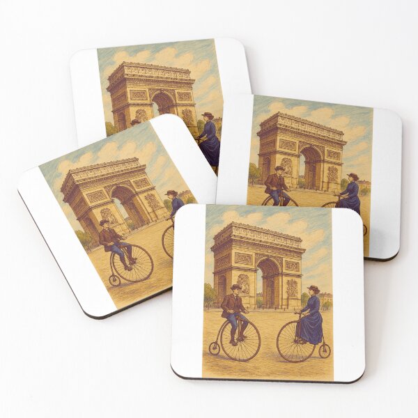 Item preview, Arc de Triomphe – Vintage Paris with Cyclists designed and sold by branaghbel.