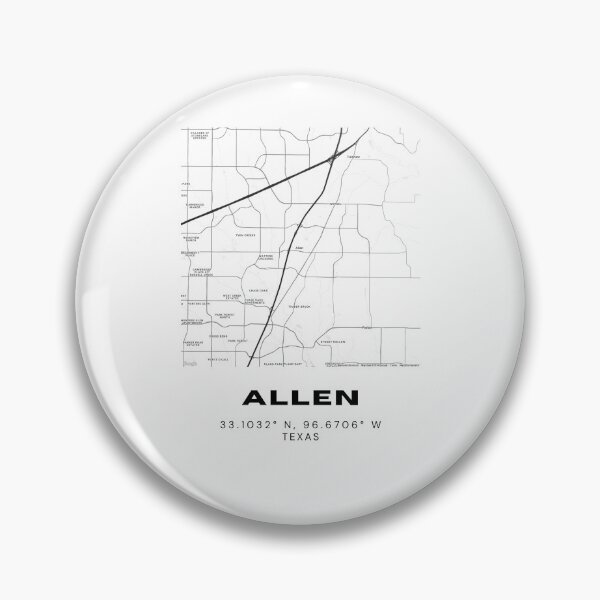Item preview, Póster del mapa de Allen: Impresión minimalista de pared del suburbio de DFW designed and sold by RM-Journey.