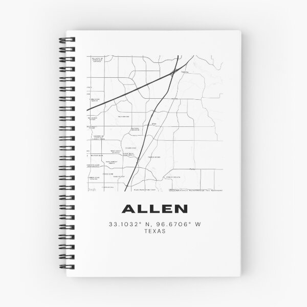 Item preview, Póster del mapa de Allen: Impresión minimalista de pared del suburbio de DFW designed and sold by RM-Journey.