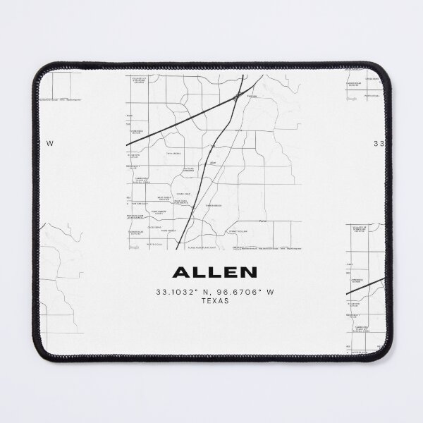 Item preview, Allen Map Poster – Minimalist DFW Suburb Wall Print designed and sold by RM-Journey.