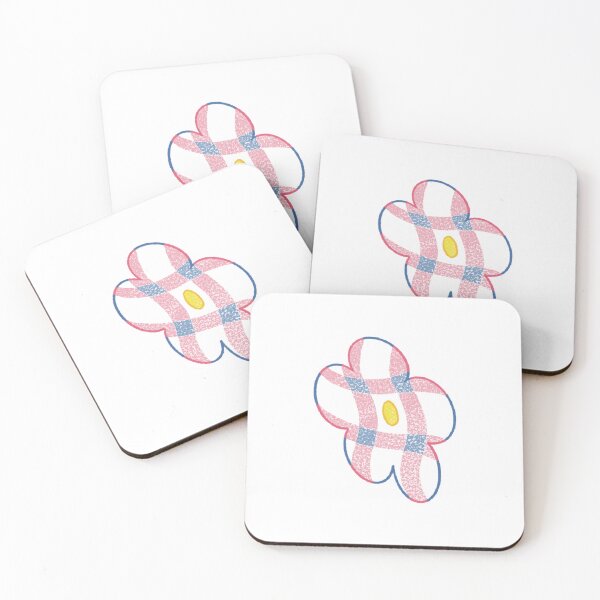 Item preview, Pink and blue checkered flower designed and sold by 老川.
