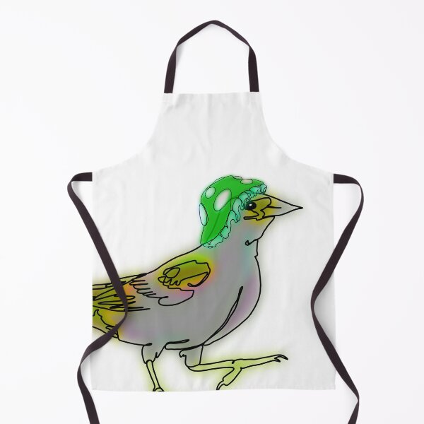 Item preview, Whimsical Bird in Green Mushroom Hat – animalsinhats designed and sold by Ashley’sAnimalz.