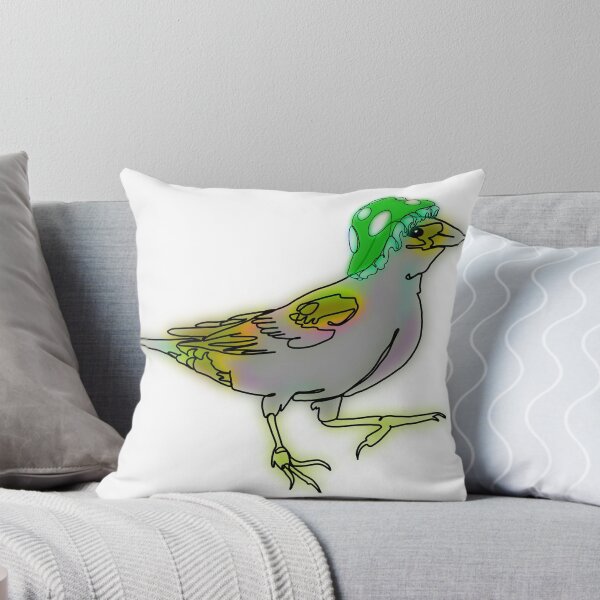 Item preview, Whimsical Bird in Green Mushroom Hat – animalsinhats designed and sold by Ashley’sAnimalz.