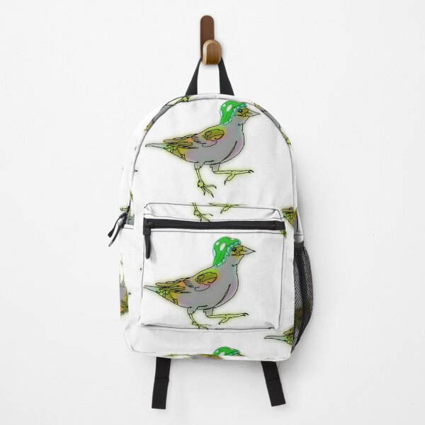 Item preview, Whimsical Bird in Green Mushroom Hat – animalsinhats designed and sold by Ashley’sAnimalz.