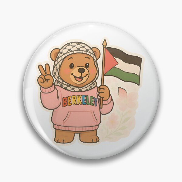 Item preview, Berkeley Bear for Palestine | Pride & Peace Sticker Cutout designed and sold by cottagecorococo.