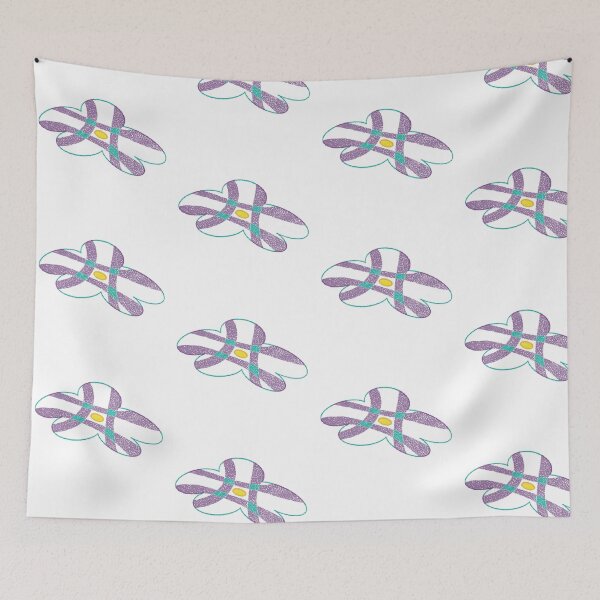 Item preview, Purple and green checkered flower designed and sold by 老川.