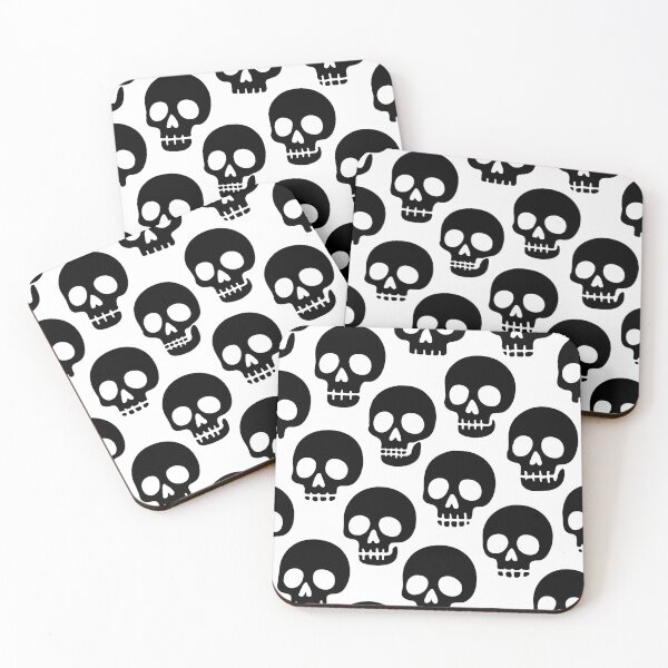 Item preview, Minimalist Skull Pattern – Clean Black on White Vector Design designed and sold by WAUZ.