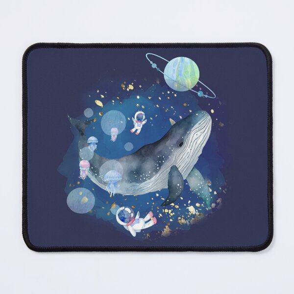 Item preview, Astronauts and Whales in Space – Dreamy Underwater Cosmic Adventure designed and sold by Kimagure13.
