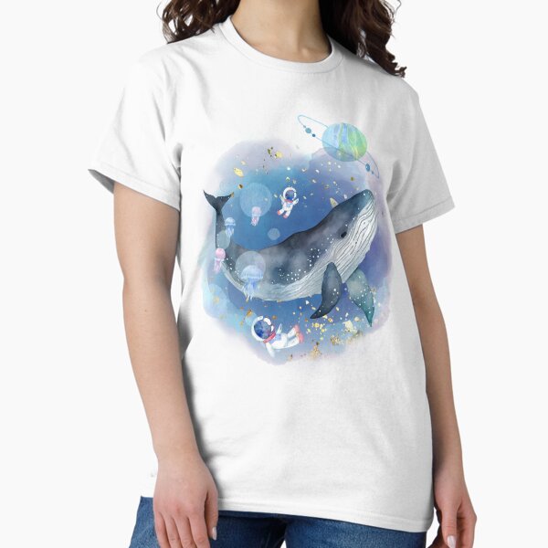 Item preview, Astronauts and Whales in Space – Dreamy Underwater Cosmic Adventure designed and sold by Kimagure13.