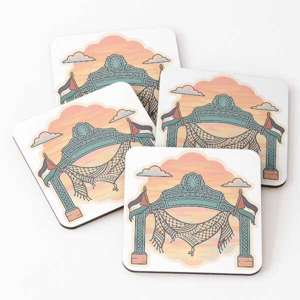 Item preview, Sunset Sather Gate for Palestine | UC Berkeley Protest Sticker designed and sold by cottagecorococo.