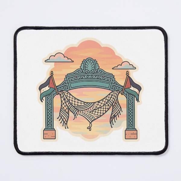Item preview, Sunset Sather Gate for Palestine | UC Berkeley Protest Sticker designed and sold by cottagecorococo.