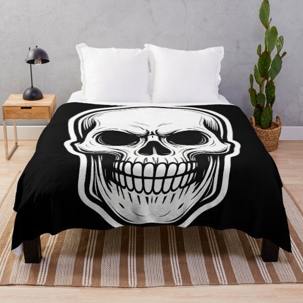Item preview, Skull Sticker – Gothic Tattoo Style Black and White Skull Illustration designed and sold by WAUZ.