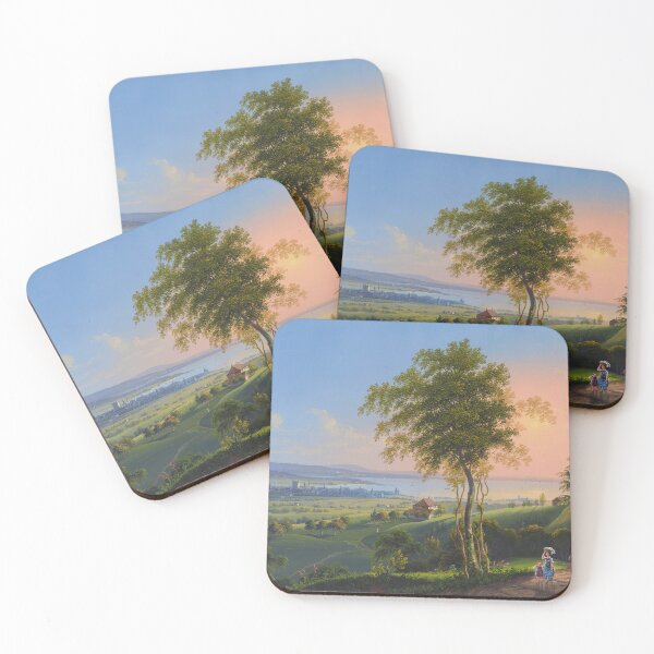 Item preview, Swiss town at sunrise designed and sold by 19th Century in Color.