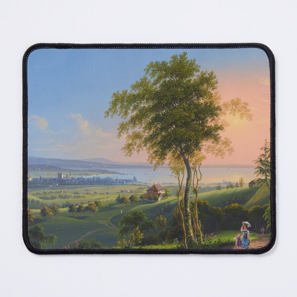 Item preview, Swiss town at sunrise designed and sold by 19th Century in Color.