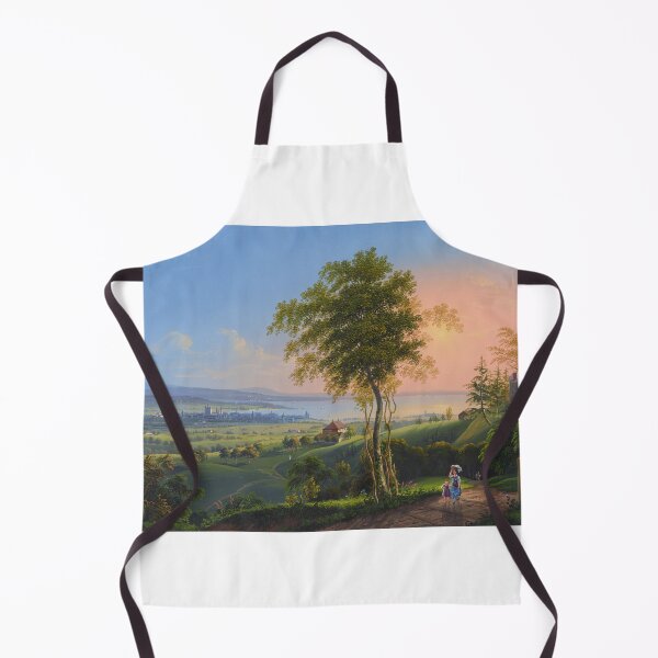 Item preview, Swiss town at sunrise designed and sold by 19th Century in Color.