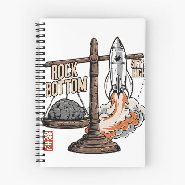 Item preview, Rock Bottom to Sky High Tee - Balance & Rocket Graphic designed and sold by 50ファイターJP.