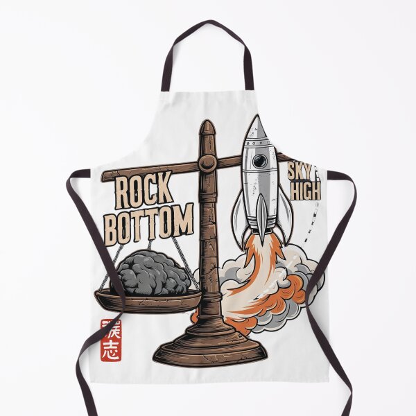 Item preview, Rock Bottom to Sky High Tee - Balance & Rocket Graphic designed and sold by 50ファイターJP.