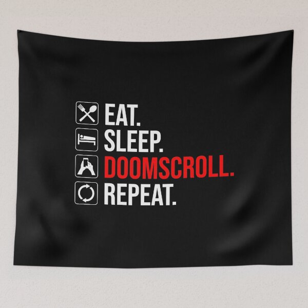 Item preview, Eat. Sleep. Doomscroll. Repeat designed and sold by Cat Lady Designs.