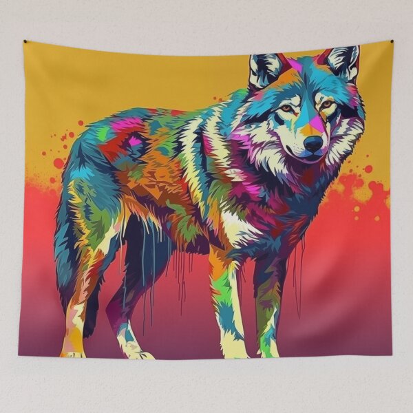 Item preview, Wolf Popart designed and sold by RedHandedOD.