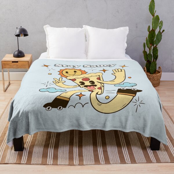 Item preview, Stay Saucy Pizza Retro Cartoon Design | Clothes, Prints & Home Decor designed and sold by Tidal Ryse.