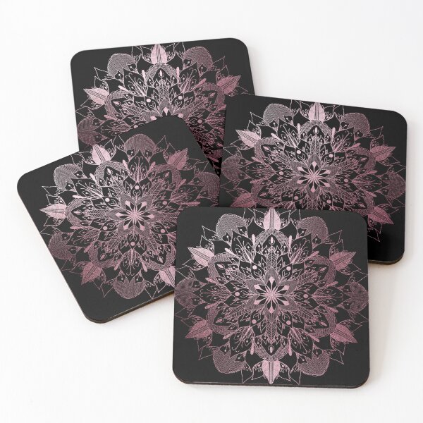 Item preview,  Infinite Mandala-Pink With Black Background designed and sold by MIK's SHOP.
